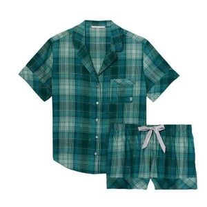 Plaid Green Kids Pajama Set